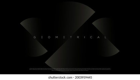 Diseño dinámico de fondo oscuro y lujoso para sitio web, afiche, volante, plantilla de presentación, etc. con formas semiredondeadas geométricas futuristas. EPS vectoriales