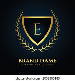diseño de logotipo de letras E de lujo