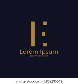 Luxury E letter logo vector