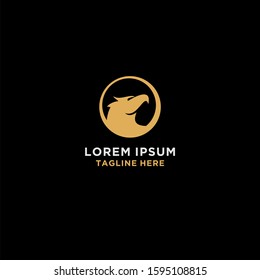Luxury eagle bird abstract logo design vector template. 