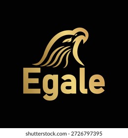 Diseño de logotipo de pájaro águila de lujo. Diseño de logotipo de pájaro halcón