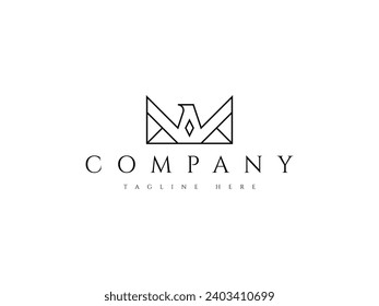 Logo-Design der Luxusadler-Kronenlinie