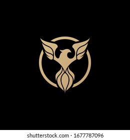 Luxury Eagle, falcon, hawk, phoenix logo vector