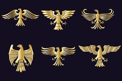 Arte De Diseño De Símbolos De Sello De águila De Lujo