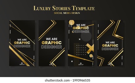 Luxury editable template for social networks stories, vector illustration. Design backgrounds for social media.