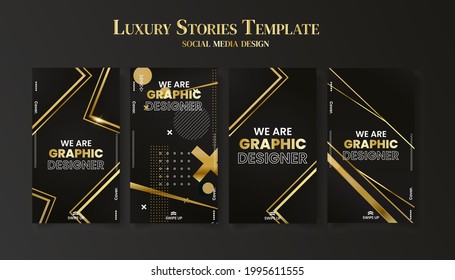 Luxury editable template for social networks stories, vector illustration. Design backgrounds for social media.