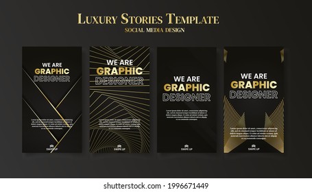 Luxury editable template for social networks stories, vector illustration. Design backgrounds for social media.