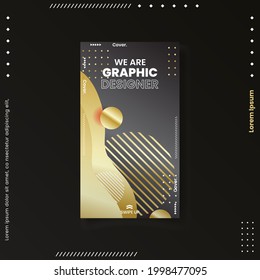 Luxury editable template for social networks stories, vector illustration. Design backgrounds for social media.