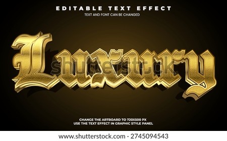Luxury editable text effect in modern trend style
