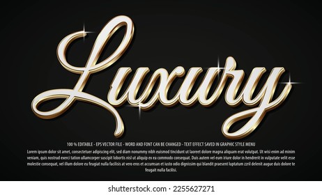 Luxury editable text effect template use for logo and business brand