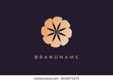 Luxury elegance abstract flower logo design. Beauty and wellness icon design.