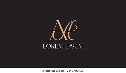 Luxury and elegant AA initials letters monogram logos designs symbol for branding company identity, wedding invitation sign