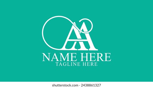 Luxury Elegant AA monogram logo design icon full editable vector template