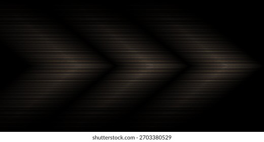 luxuriöser, eleganter, abstrakter schwarzer Hintergrund in Sechseckform mit Halbton und glänzender Goldlinie.