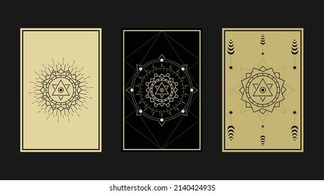 Luxury, elegant, alchemy symbols and boho style  vector stocks  graphics