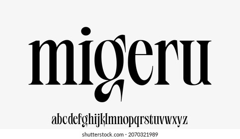 luxury and elegant alphabet font vector