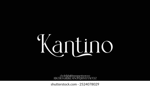 Alfabeto elegante de luxo letras e números. Elegante tipografia de casamento clássico fonte serif decorativo vintage retro. Ilustração de vetor criativo