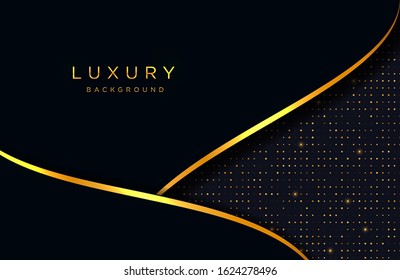 Luxury elegant background with gold lines composition. Business presentation layout