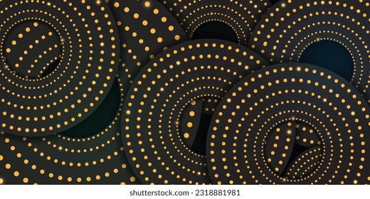 luxury elegant background with shiny gold circle elements