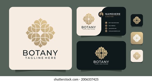 Luxury elegant beauty botany flower logo fashion boutique spa ornament. Logo can be used for icon, brand, identity, symbol, wedding, wellness, health, elegance, and cosmetic