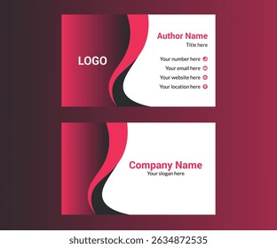 Luxury and elegant business card design template