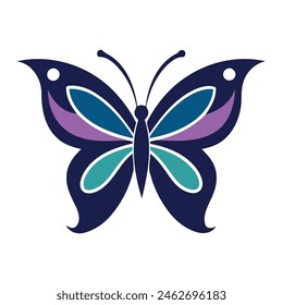 Luxury and elegant Butterfly logo template. Vector illustration.