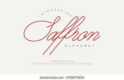 Luxury Elegant Calligraphy Script Font Vector For Wedding Invitation Branding