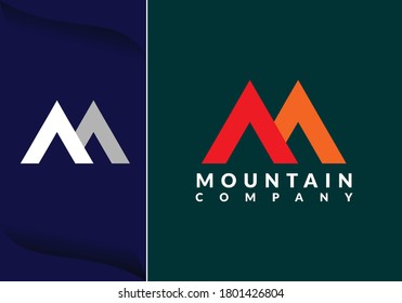 diseño del logotipo M de letra combinada lujosa y elegante