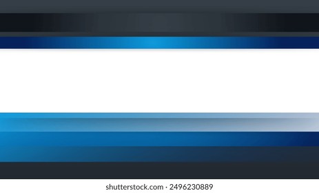 Luxury and elegant dark black business card design with blue style minimalist print template
