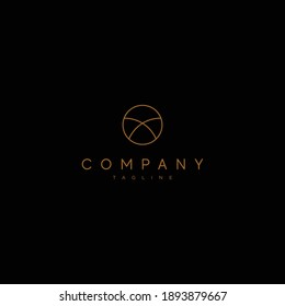carta inicial de diseño elegante y de lujo. M