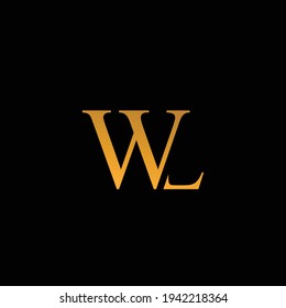 luxury and elegant design initial letter WL