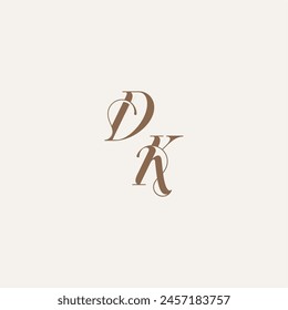 Luxury and Elegant DK wedding concept design ideas initial monogram logo letter
