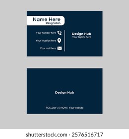 Luxury and elegant Double-sided creative business card vector design template.