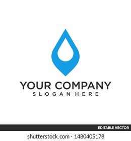 Luxury Elegant Drop Water Logo Stock Vector (Royalty Free) 1480405178 ...