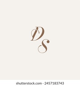 Luxury and Elegant DS wedding concept design ideas initial monogram logo letter