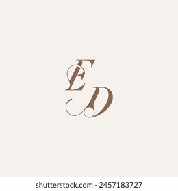 Luxus und Elegant ED Hochzeitskonzept Design Ideen Initial Monogram Logo Brief