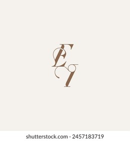 Luxury and Elegant EI wedding concept design ideas initial monogram logo letter