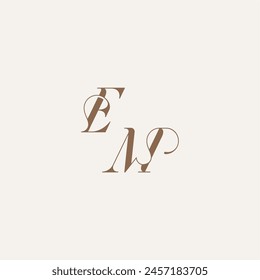 Luxury and Elegant EM wedding concept design ideas initial monogram logo letter