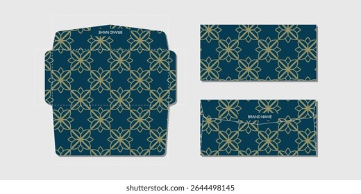 luxury and elegant envelope design with ornamental pattern 
