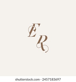 Luxury and Elegant ER wedding concept design ideas initial monogram logo letter