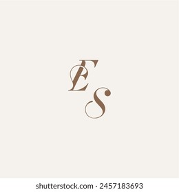 Luxury and Elegant ES wedding concept design ideas initial monogram logo letter