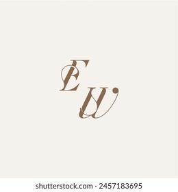 Luxury and Elegant EW wedding concept design ideas initial monogram logo letter