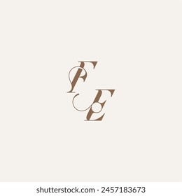 Luxury and Elegant FE wedding concept design ideas initial monogram logo letter