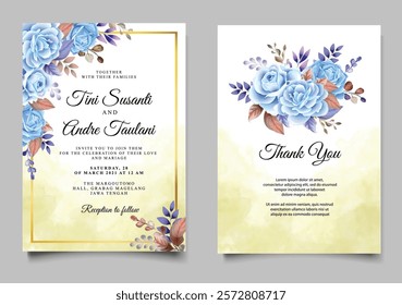 Luxury and Elegant Floral Invitation Card. Illustrator and designer. Wedding Invites, save the date, Birthday Invites, Video Invites, E-Cards.