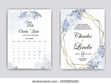 Luxury and Elegant Floral Wedding Invitation Card. Illustrator and designer. Wedding Invites, save the date, Birthday Invites, Video Invites, E-Cards.