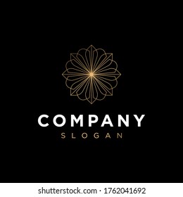 Luxury elegant flower logo Mark icon design