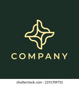 luxury and elegant flower vector logo design