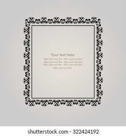  Luxury elegant frame ornament line logo design vector illustration.