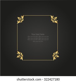  Luxury elegant frame ornament line logo design vector illustration.