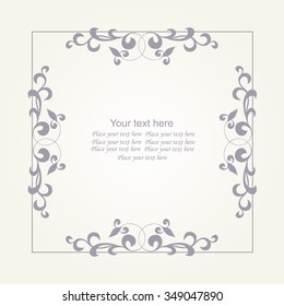  Luxury elegant frame ornament line logo design vector illustration